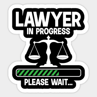 Lawyer in Progress Please Wait Sticker